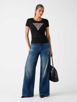 CAMISETA LOGOTIPO TRIANGULO PYTHON TEE SLIM FIT NEGRA