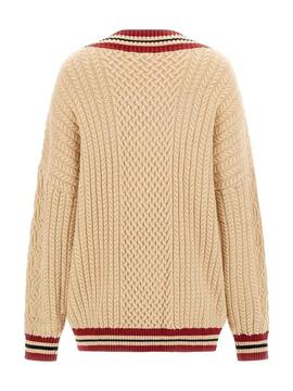 JERSEY LINA RELAXED FIT DE PUNTO TRENZADO BEIGE