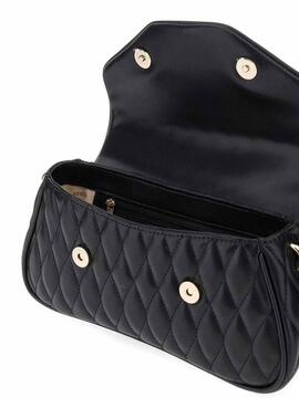 BOLSO DE MANO VALLA PESPUNTEADO NEGRO