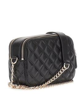 BANDOLERA GIULLY II CAMERA BAG NEGRA PESPUNTEADA CON DOBLE C