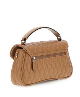 BOLSO DE MANO VALLA PESPUNTEADO CAMEL