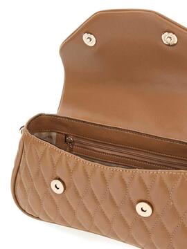 BOLSO DE MANO VALLA PESPUNTEADO CAMEL