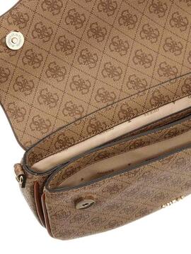 BOLSO AL HOMBRO DEA CON LOGOTIPO 4G MARRÓN CLARO