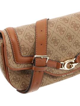 BOLSO AL HOMBRO DEA CON LOGOTIPO 4G MARRÓN CLARO