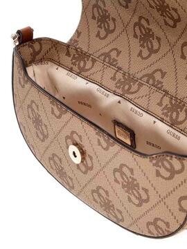 BANDOLERA ERENIA SATCHEL MARRÓN CLARO CON LOGOTIPO 4G
