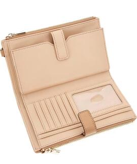 ORGANIZADOR VALLA ECOPIEL BEIGE ACOLCHADA Y PESPUN