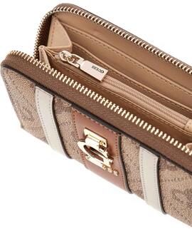 CARTERA DE MUJER ERENIA MEDIANA MARRÓN CLARO CON LOGOTIPO 4G