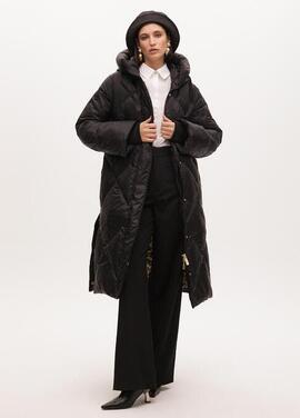 ANORAK PLUMAS CON CAPUCHA NEGRO