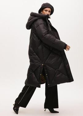 ANORAK PLUMAS CON CAPUCHA NEGRO