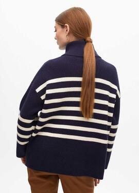 JERSEY OVERSIZE DE PUNTO GRUESO Y CUELLO ALTO