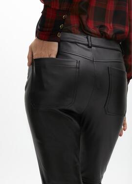 PANTALON EFECTO PIEL CON CREMALLERAS