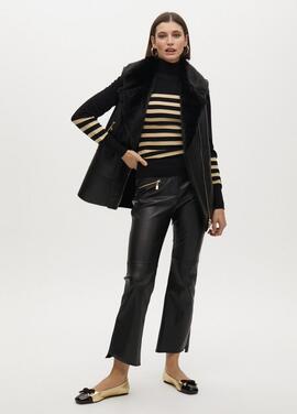 PANTALON EFECTO PIEL CON CREMALLERAS