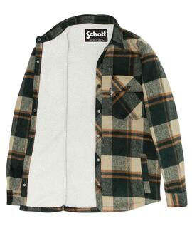 CHAQUETA SHERPA CARY GREEN CHECKS