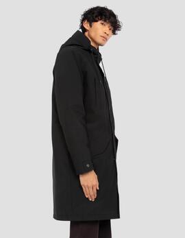 ABRIGO ACOLCHADO MULTIBOLSILLOS CON CAPUCHA CHASEN NEGRO