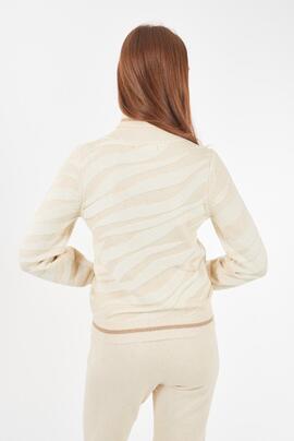 JERSEY DE MUJER CUELLO CISNE MARFIL