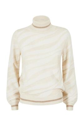 JERSEY DE MUJER CUELLO CISNE MARFIL