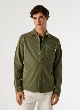 CAMISA DE PANA CLAYTON REGULAR FIT 785 DARK KHAKI GREEN
