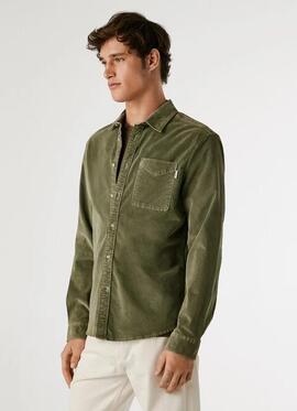 CAMISA DE PANA CLAYTON REGULAR FIT 785 DARK KHAKI GREEN