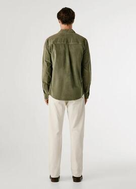 CAMISA DE PANA CLAYTON REGULAR FIT 785 DARK KHAKI GREEN