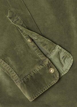 CAMISA DE PANA CLAYTON REGULAR FIT 785 DARK KHAKI GREEN