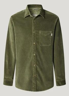 CAMISA DE PANA CLAYTON REGULAR FIT 785 DARK KHAKI GREEN