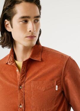 CAMISA DE PANA CLAYTON REGULAR FIT 262 BRICK RED