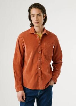 CAMISA DE PANA CLAYTON REGULAR FIT 262 BRICK RED