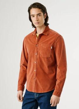 CAMISA DE PANA CLAYTON REGULAR FIT 262 BRICK RED