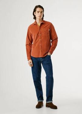 CAMISA DE PANA CLAYTON REGULAR FIT 262 BRICK RED