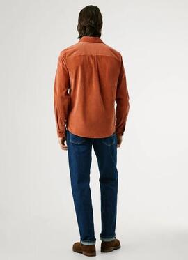 CAMISA DE PANA CLAYTON REGULAR FIT 262 BRICK RED