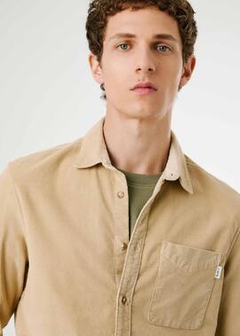 CAMISA DE PANA CLAYTON REGULAR FIT 836 STONE BEIGE