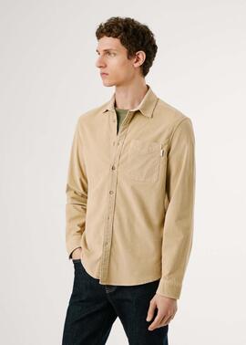 CAMISA DE PANA CLAYTON REGULAR FIT 836 STONE BEIGE