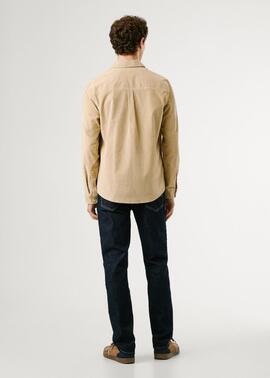 CAMISA DE PANA CLAYTON REGULAR FIT 836 STONE BEIGE