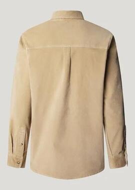CAMISA DE PANA CLAYTON REGULAR FIT 836 STONE BEIGE