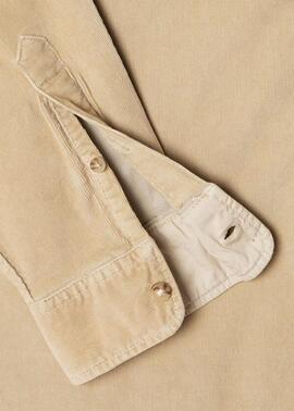 CAMISA DE PANA CLAYTON REGULAR FIT 836 STONE BEIGE