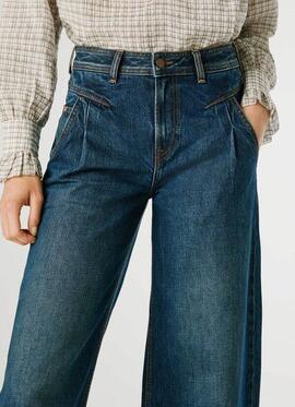 PANTALÓN VAQUERO WIDE LEG HIGH WAIST ARCHIVE DENIM AZUL