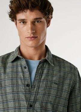 CAMISA DE FRANELA CLIVE REGULAR FIT 933 MARL GREY