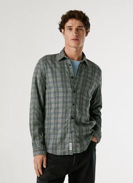 CAMISA DE FRANELA CLIVE REGULAR FIT 933 MARL GREY
