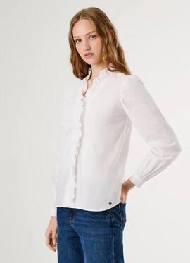 BLUSA POPELÍN PEARL REGULAR FIT 800 WHITE