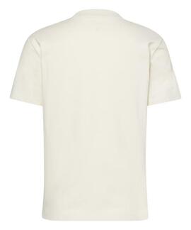 CAMISETA CK HERO REGULAR FIT CON MONOGRAMA CREMA
