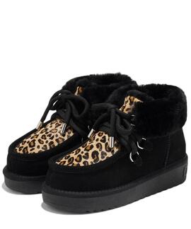 BOTAS NORDIC MID FUR BLACK  LEOPARD