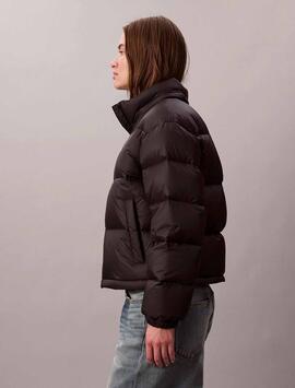 CHAQUETA DE PLUMAS CORTA BOXY NEGRA