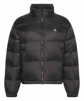 CHAQUETA DE PLUMAS CORTA BOXY NEGRA