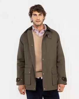 CHAQUETA DE CUELLO PANA VERDE