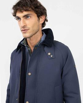 CHAQUETA DE CUELLO PANA AZUL MARINO