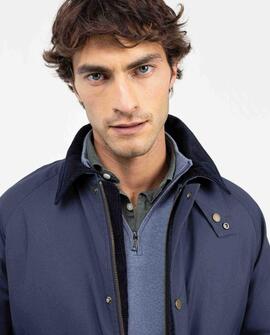 CHAQUETA DE CUELLO PANA AZUL MARINO