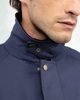 CHAQUETA DE CUELLO PANA AZUL MARINO