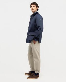 CHAQUETA DE CUELLO PANA AZUL MARINO