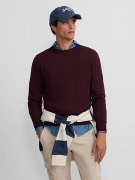 JERSEY CLASSIC CUELLO REDONDO BURDEOS OSCURO