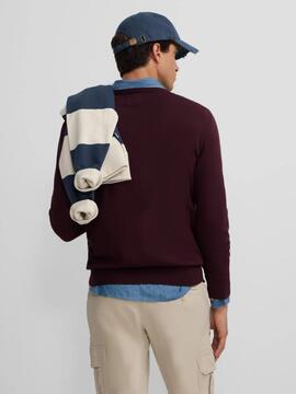 JERSEY CLASSIC CUELLO REDONDO BURDEOS OSCURO